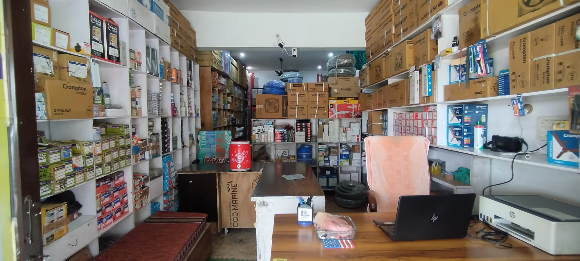 Inside our store — fully stocked shelves of electrical and industrial products