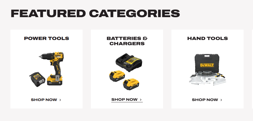 dewalt power  — industrial tools. [ADD BUSINESS PHOTO]